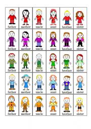 5 families fish card game (family - colours)