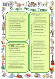 English Worksheet: Simple Present Tense