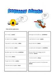 English Worksheet: frequency adverbs