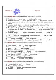 English Worksheet: passive voice