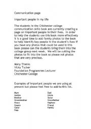 English Worksheet: communication books