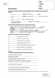 English Worksheet: past simple, past continuous, used to