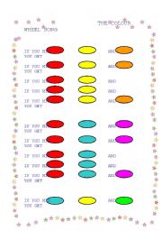 English worksheet: If you mix  red and yellow....you get orange....!!!