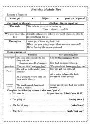 English Worksheet: passive voice -have sth. done