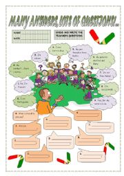 English Worksheet: MANY ANSWERS, LOTS OF QUESTIONS!...