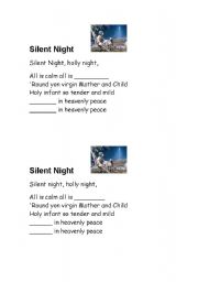 English Worksheet: Silent Night - Fill in the gaps