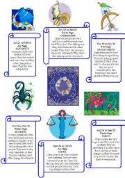 English Worksheet: horoscopes