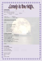 English worksheet: Lonely is the Night