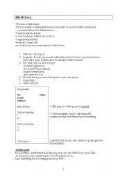 English Worksheet: Proposal writing