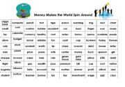 English Worksheet: Money word maze