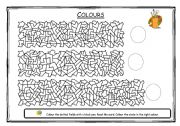 English Worksheet: Hidden words - Secret text - colours 2 + key