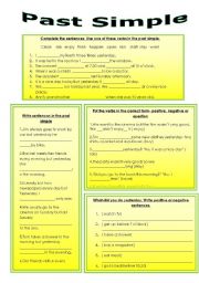 English Worksheet: Past simple exercises