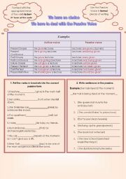 English Worksheet: Passive voice