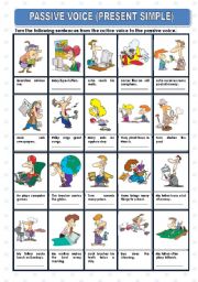 English Worksheet: PASSIVE VOICE - PRESENT SIMPLE