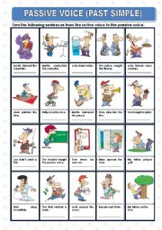 English Worksheet: PASSIVE VOICE - PAST SIMPLE