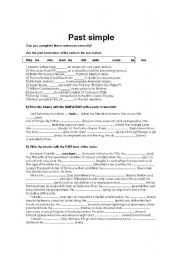 English Worksheet: Past simple