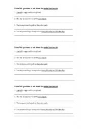 English worksheet: wh-question worksheet