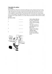 English worksheet: reding