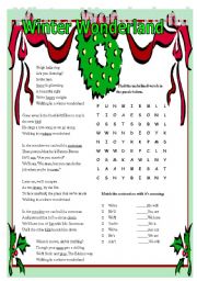 English Worksheet: Winter Wonderland