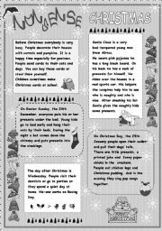 English Worksheet: Nonsense Christmas