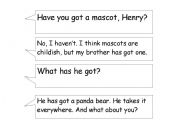 English worksheet: Have you got a mascot?