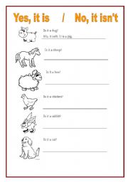 English Worksheet: farms animals 