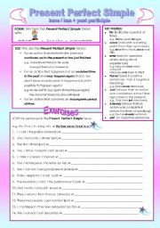 English Worksheet: Present Perfect Simple