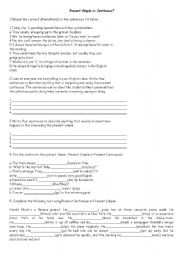 English Worksheet: Present Continuous and Present Simple 