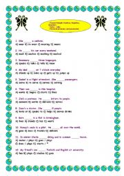 English Worksheet: Present Simple,verbs-jobs,Personal pronouns and possessive adjectives
