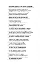 English Worksheet: Irregular verbs chart 2