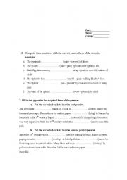 English Worksheet: past passive