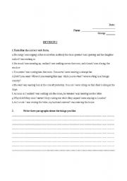 English worksheet: past tenses