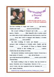 English Worksheet: four weddings and a funeral part 1