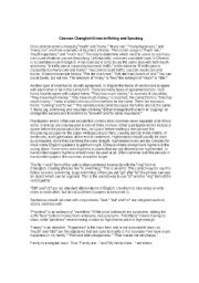 English Worksheet: Common Chinglish errors in writing and speaking