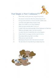 English Worksheet: Past Simple and Past Continuous