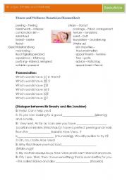 English Worksheet: Fitness and Wellness (English for Spa and Gym): Beautician