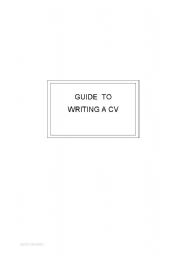 English Worksheet: Guide to writing a CV