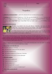 English Worksheet: FAMOUS PEOPLE