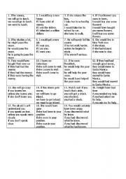 English worksheet: Revision conditionals