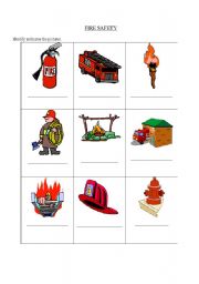 English worksheet: fire safety