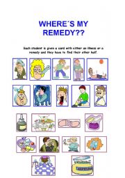 Illnesses - ESL worksheet by blackie