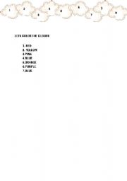 English Worksheet: colors