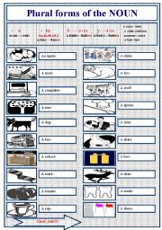 English Worksheet: The plural forms of the nouns