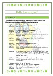 English Worksheet: Calling (7 pages)