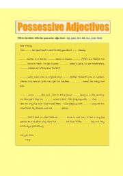 POSSESSIVE ADJECTIVES