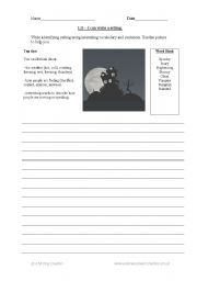 English worksheet: Writing a setting