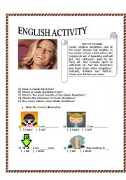 English Worksheet: Text about Gisele Bundchen