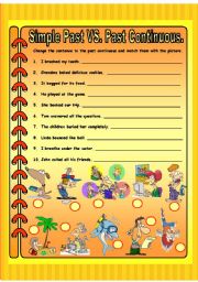 simple past vs past continuous plus b/w version
