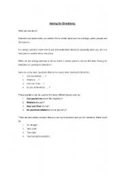 English worksheet: Directions