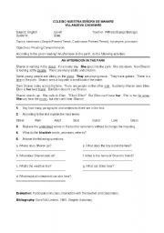 English worksheet: Guide - An afternoon in the park